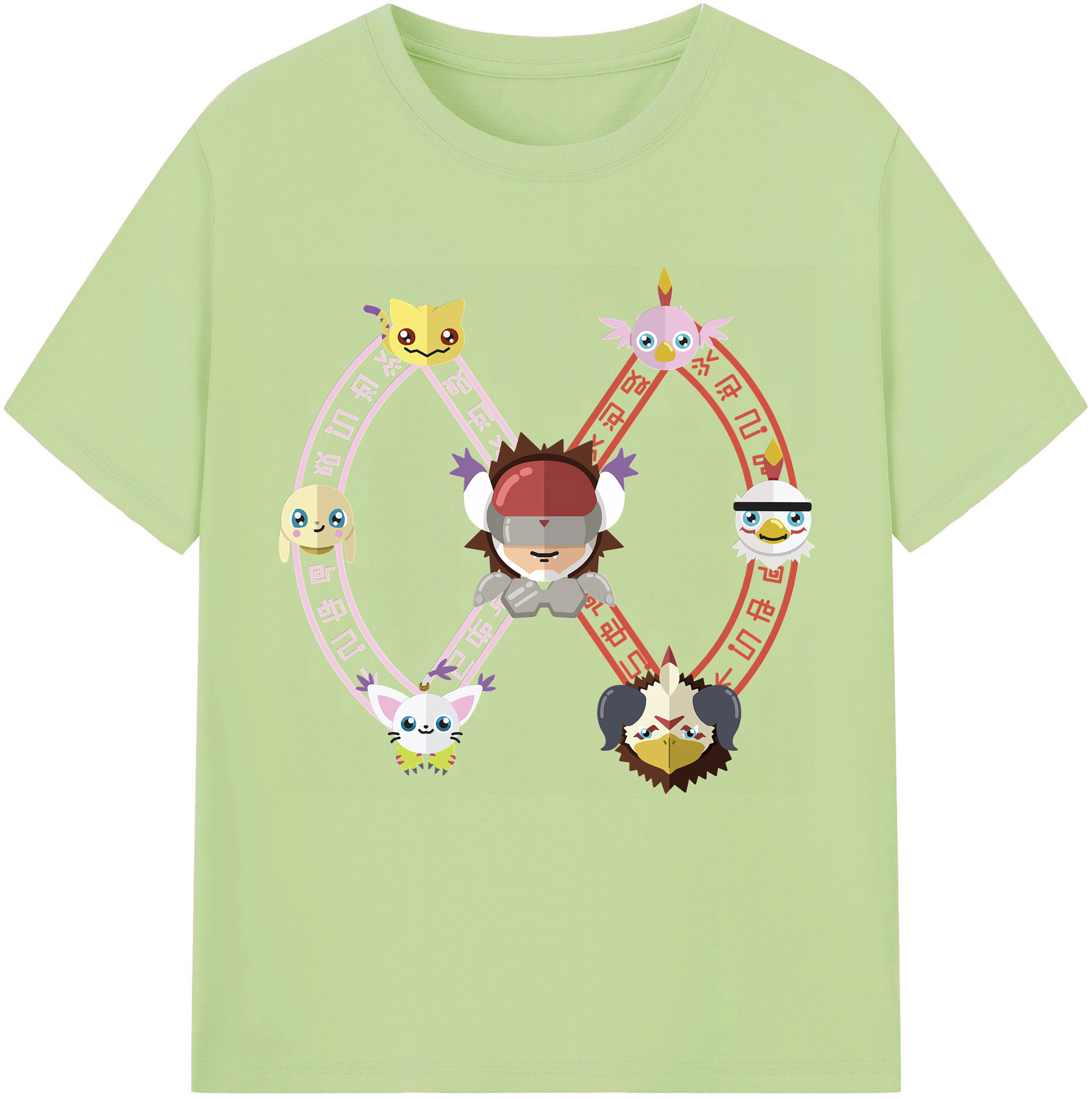 （画像用） Digimon デジタルモンスター/デジモン 綿100％半袖Tシャツ（フロントプリント）
